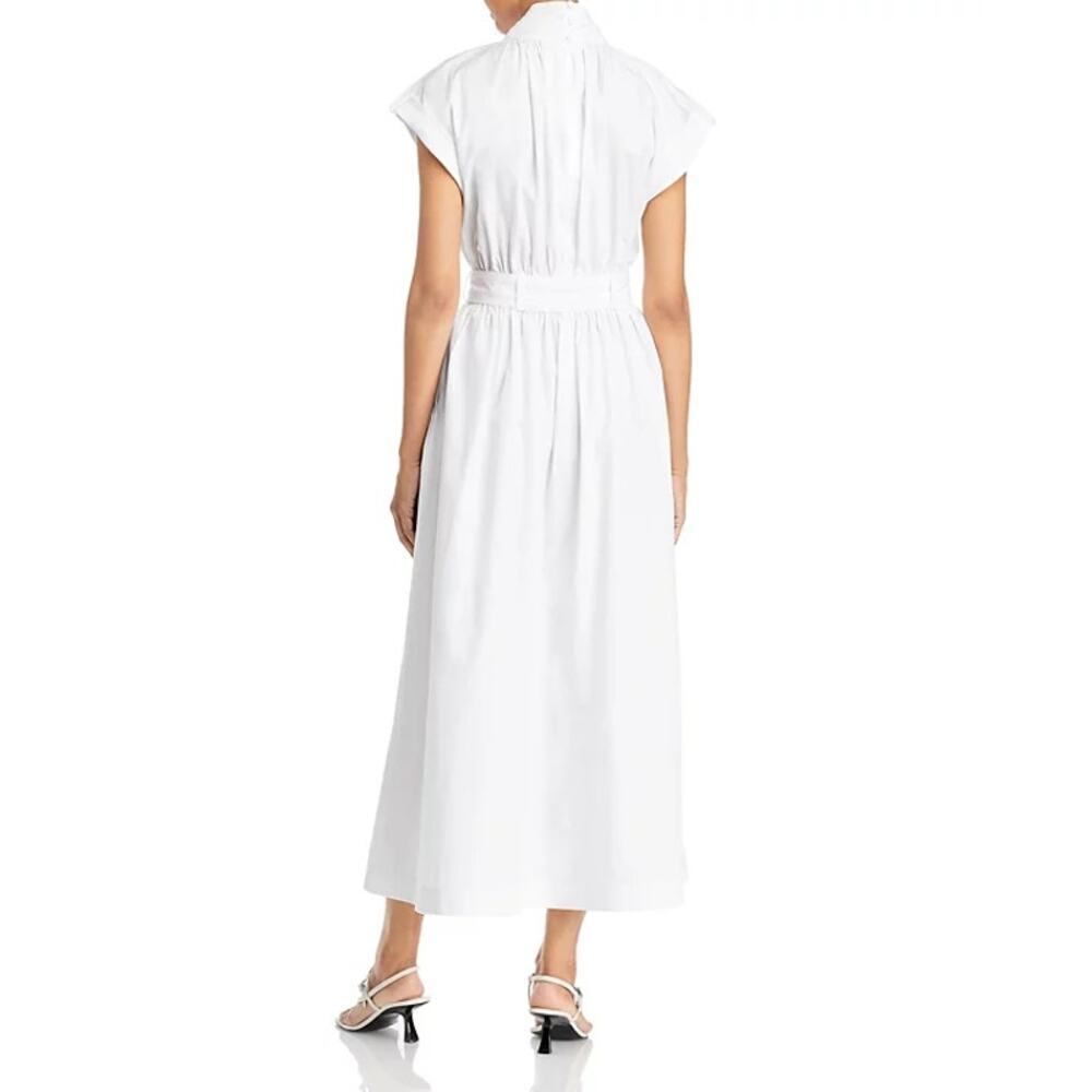 Derek Lam 10 Crosby Celeste Belted Waist Cutout Maxi Dress White Size 2 NWOT - Picture 3 of 13